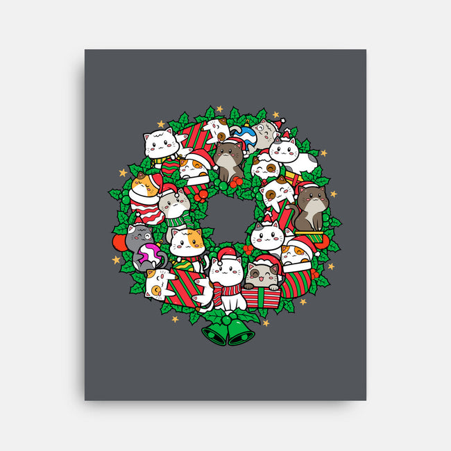 Catmas Wreath-none stretched canvas-bloomgrace28
