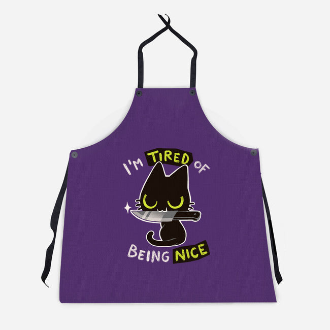 Tired Of Being Nice-unisex kitchen apron-BlancaVidal