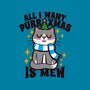 All I Want Purr Xmas-none removable cover throw pillow-Boggs Nicolas