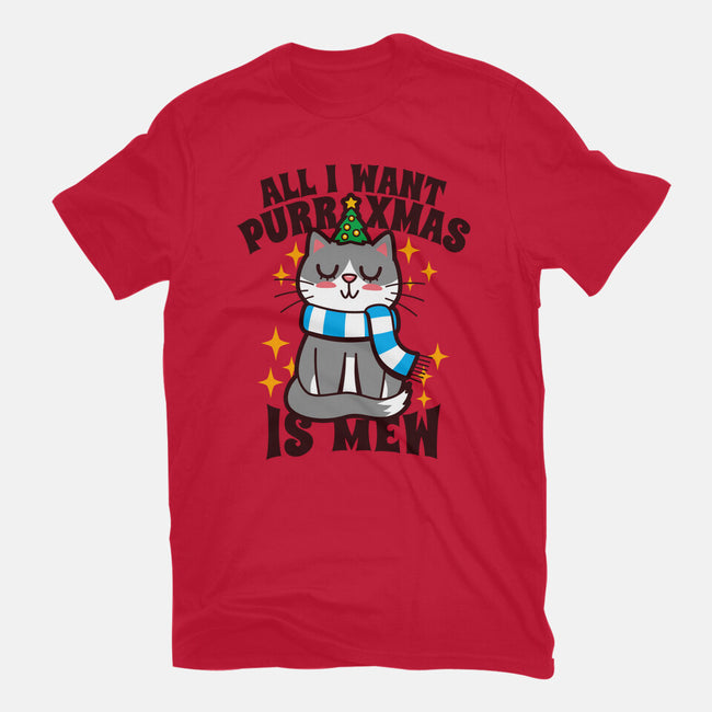 All I Want Purr Xmas-womens basic tee-Boggs Nicolas