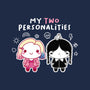 Two Personalities-none glossy sticker-paulagarcia