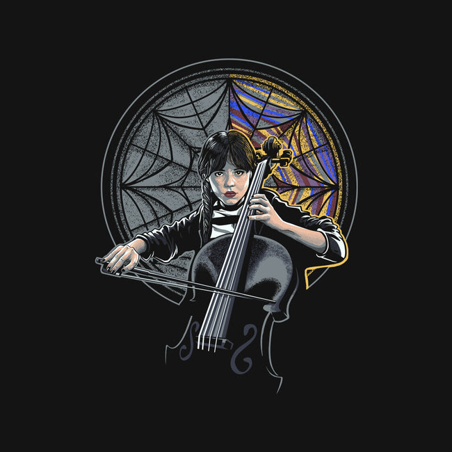 Wednesday And The Cello-none polyester shower curtain-Bezao Abad