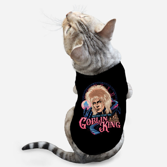 Never Fear The Goblin King-cat basic pet tank-momma_gorilla