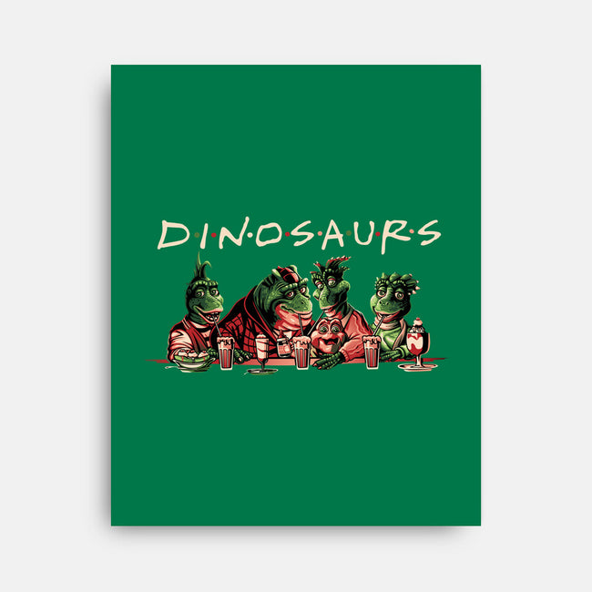 D-I-N-O-S-A-U-R-S-none stretched canvas-goodidearyan