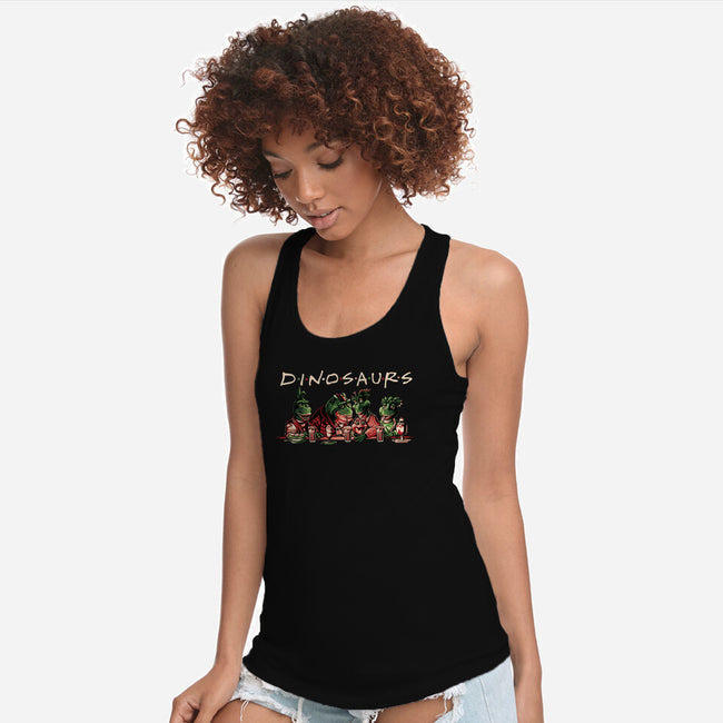 D-I-N-O-S-A-U-R-S-womens racerback tank-goodidearyan