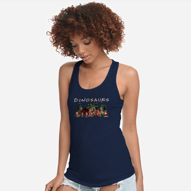 D-I-N-O-S-A-U-R-S-womens racerback tank-goodidearyan