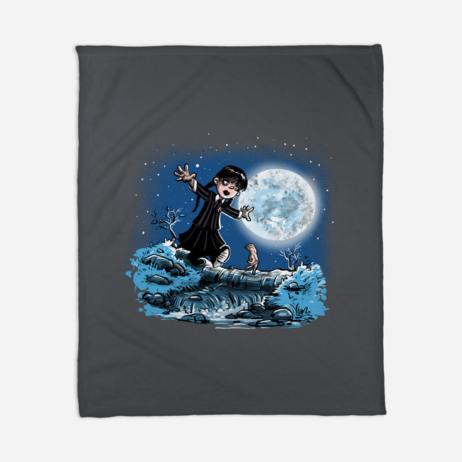 Thing And Wednesday-none fleece blanket-zascanauta