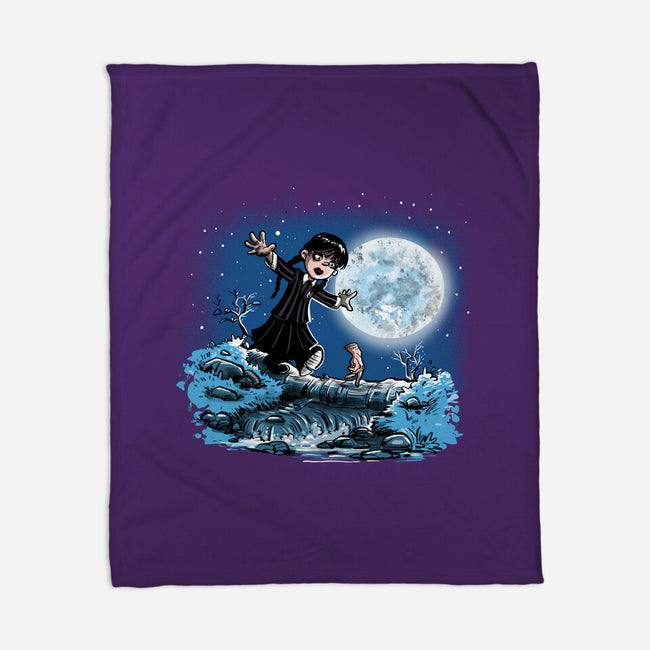 Thing And Wednesday-none fleece blanket-zascanauta