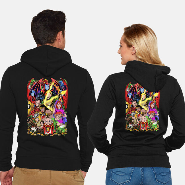 D&D-unisex zip-up sweatshirt-Nihon Bunka
