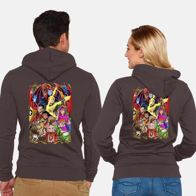 D&D-unisex zip-up sweatshirt-Nihon Bunka
