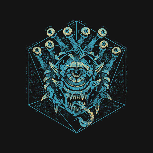 The Beholder And The Dice-none polyester shower curtain-Logozaste