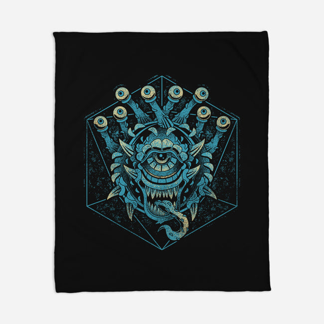 The Beholder And The Dice-none fleece blanket-Logozaste