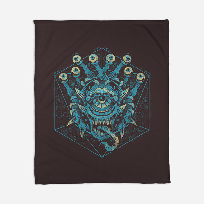 The Beholder And The Dice-none fleece blanket-Logozaste