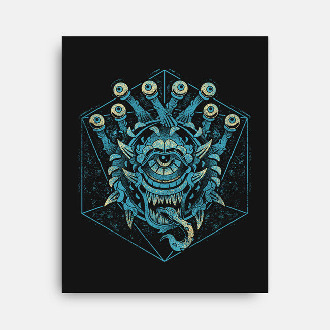 The Beholder And The Dice-none stretched canvas-Logozaste
