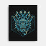 The Beholder And The Dice-none stretched canvas-Logozaste