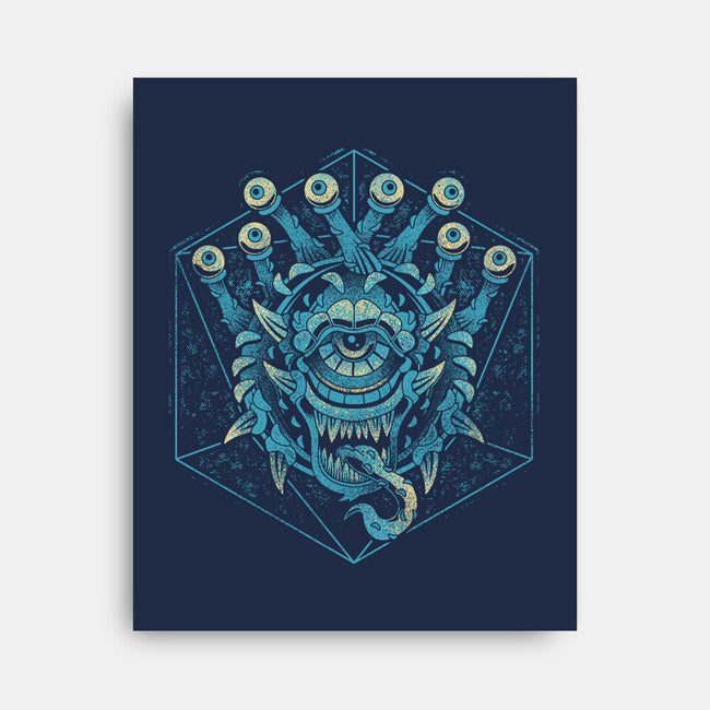 The Beholder And The Dice-none stretched canvas-Logozaste