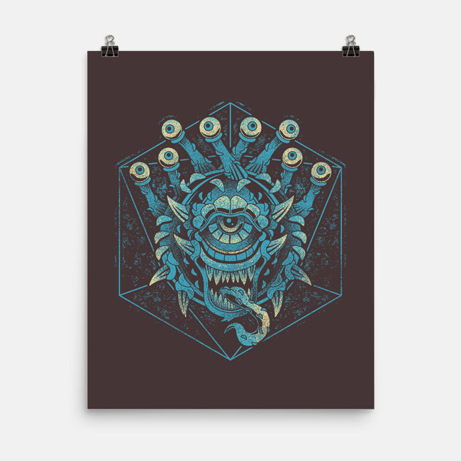 The Beholder And The Dice-none matte poster-Logozaste