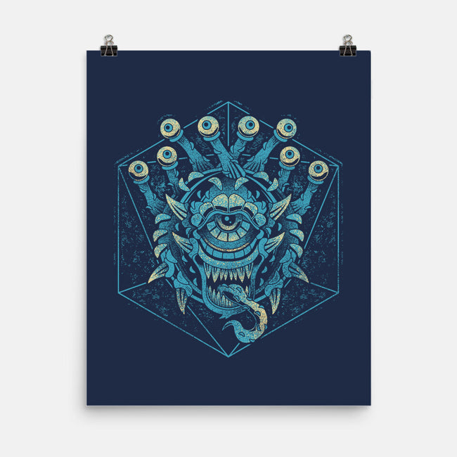 The Beholder And The Dice-none matte poster-Logozaste