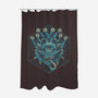 The Beholder And The Dice-none polyester shower curtain-Logozaste
