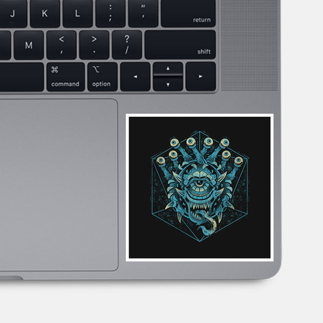 The Beholder And The Dice-none glossy sticker-Logozaste