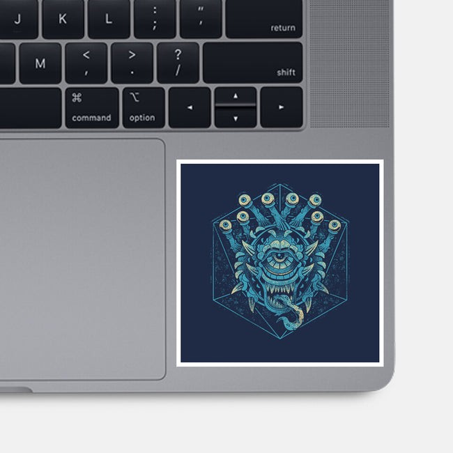 The Beholder And The Dice-none glossy sticker-Logozaste