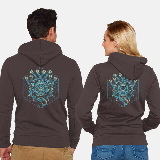 The Beholder And The Dice-unisex zip-up sweatshirt-Logozaste