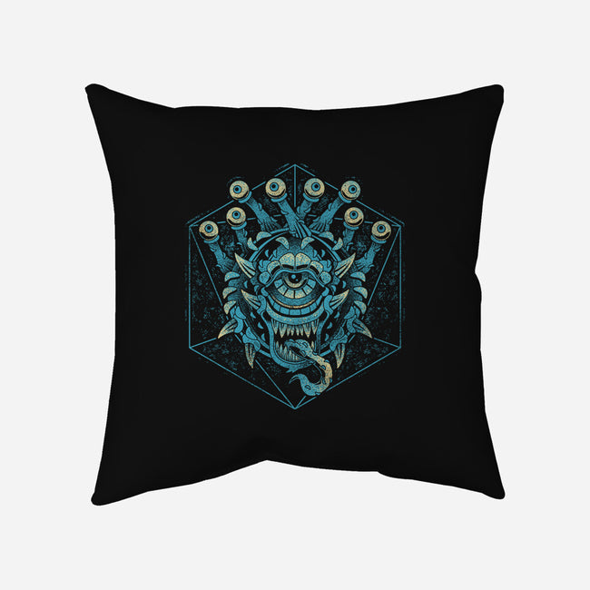 The Beholder And The Dice-none removable cover throw pillow-Logozaste