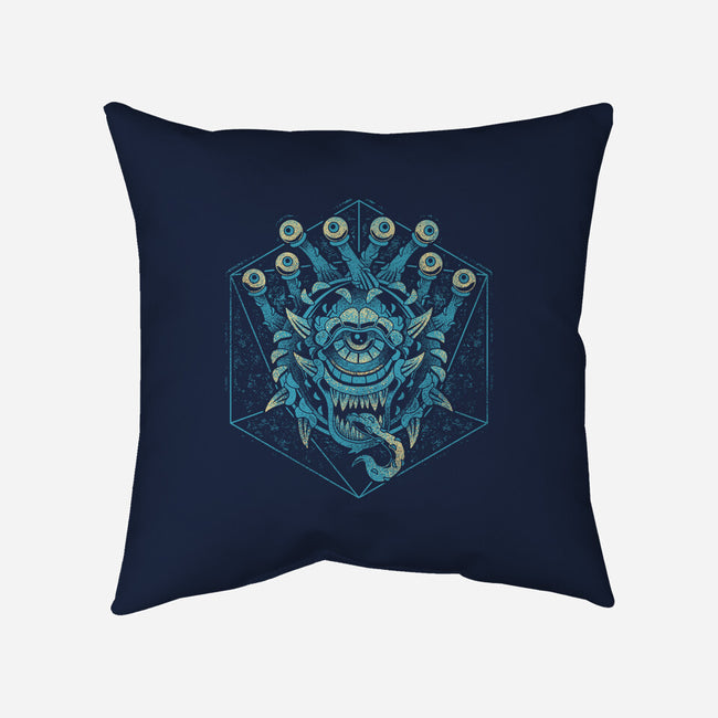 The Beholder And The Dice-none removable cover throw pillow-Logozaste