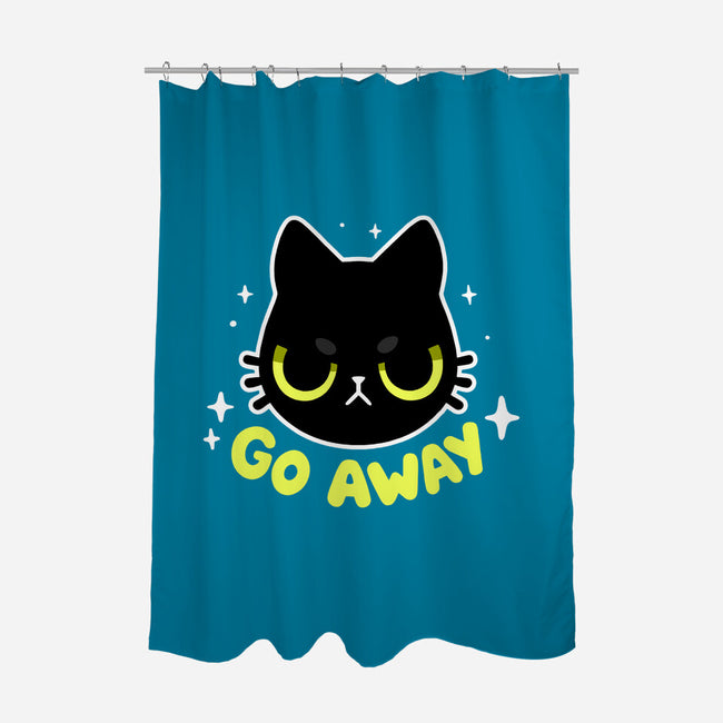 Sassy Cat-none polyester shower curtain-BlancaVidal