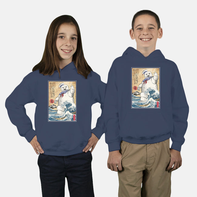 Marshmallow Man In Japan-youth pullover sweatshirt-DrMonekers
