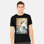 Marshmallow Man In Japan-mens heavyweight tee-DrMonekers
