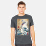 Marshmallow Man In Japan-mens heavyweight tee-DrMonekers