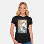 Marshmallow Man In Japan-womens fitted tee-DrMonekers