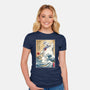 Marshmallow Man In Japan-womens fitted tee-DrMonekers