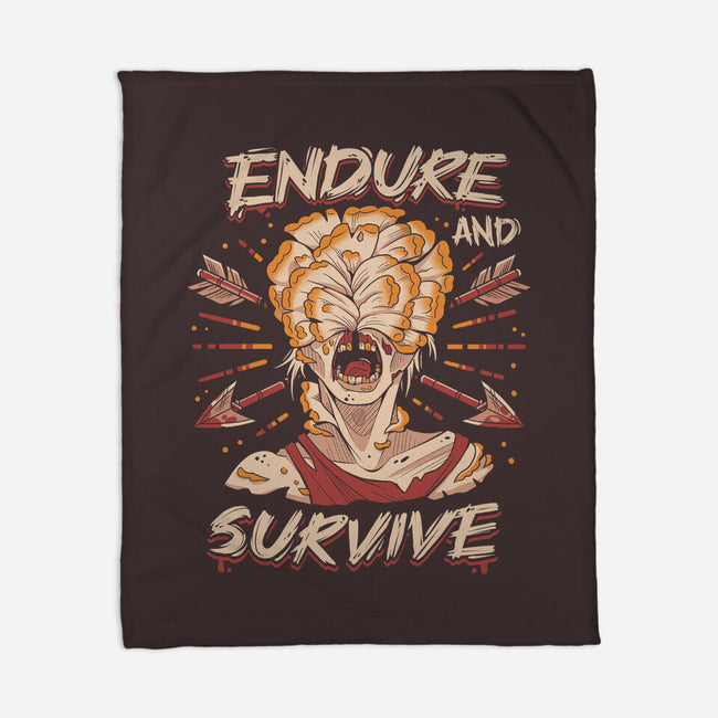 Endure And Survive-none fleece blanket-Zaia Bloom