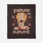 Endure And Survive-none fleece blanket-Zaia Bloom