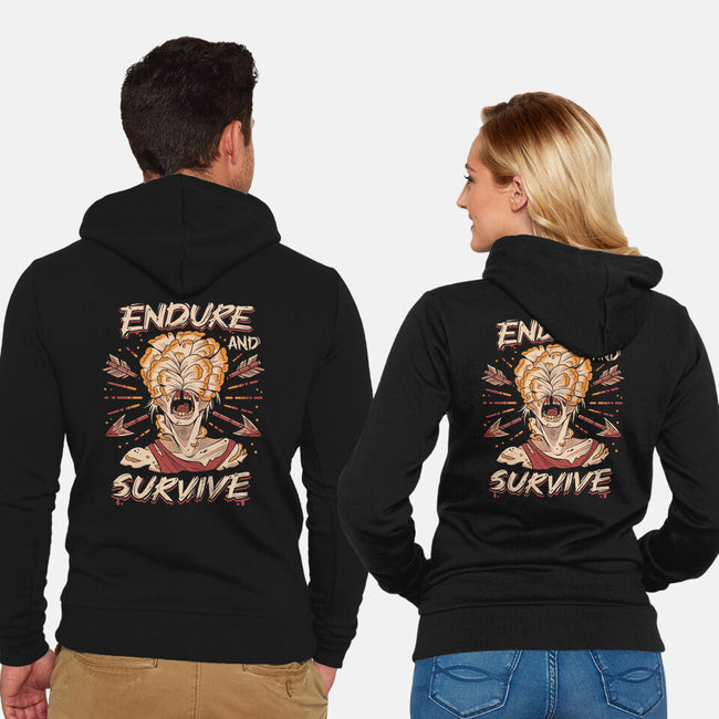 Endure And Survive-unisex zip-up sweatshirt-Zaia Bloom