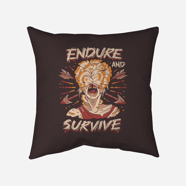 Endure And Survive-none removable cover throw pillow-Zaia Bloom