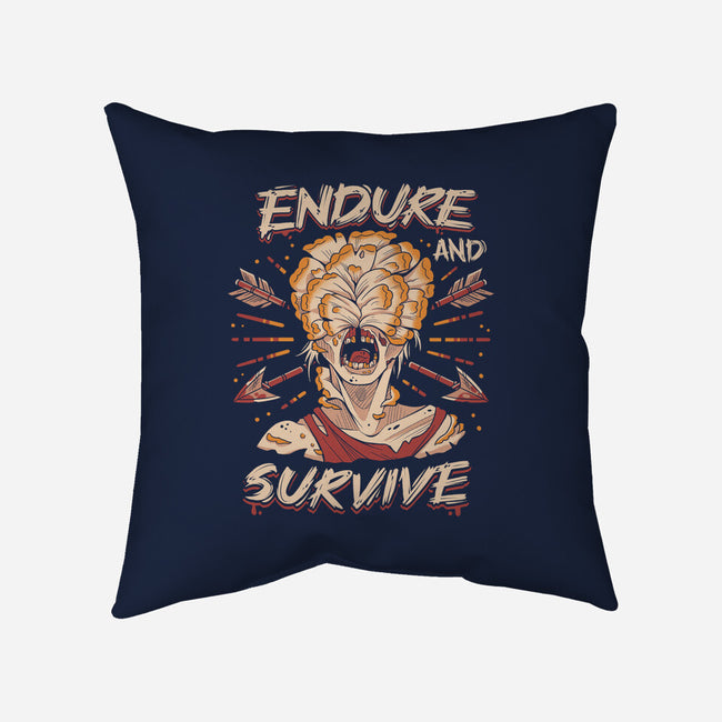 Endure And Survive-none removable cover throw pillow-Zaia Bloom