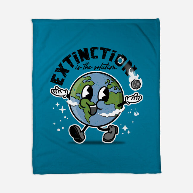 Extinction Is The Solution-none fleece blanket-se7te