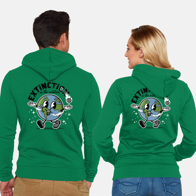 Extinction Is The Solution-unisex zip-up sweatshirt-se7te