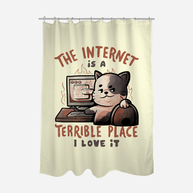 A Terrible Place-none polyester shower curtain-eduely