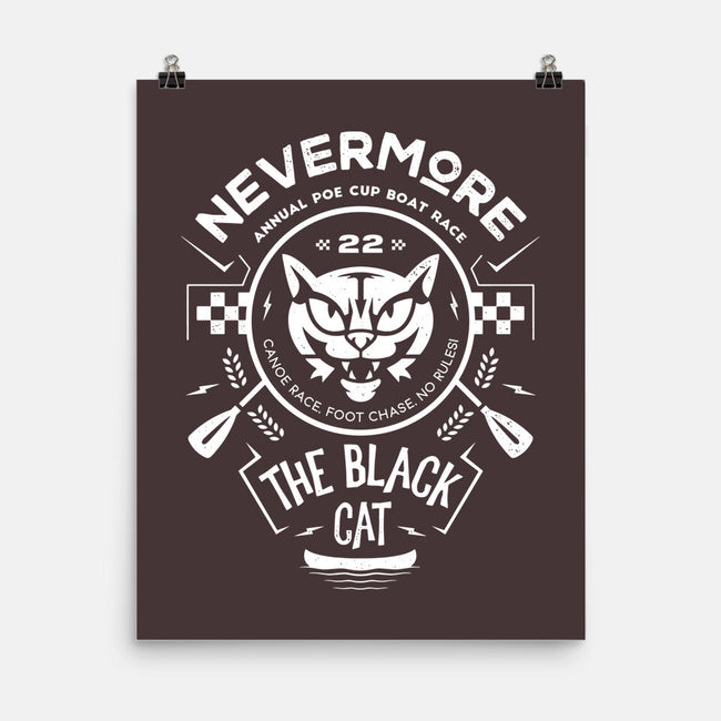 The Black Cat Canoe-none matte poster-Logozaste