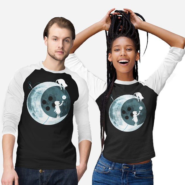 Button Moon-unisex baseball tee-Vallina84