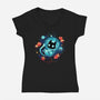 Space Adventurer-womens v-neck tee-Snouleaf