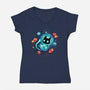 Space Adventurer-womens v-neck tee-Snouleaf
