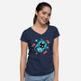 Space Adventurer-womens v-neck tee-Snouleaf