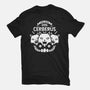 Three-headed Dog-womens fitted tee-Alundrart