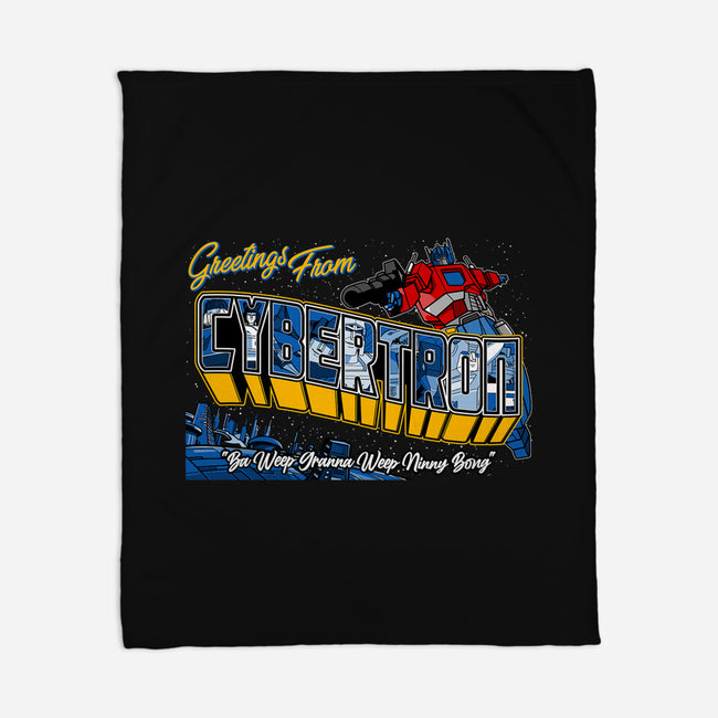 Greetings From Cyberplanet-none fleece blanket-goodidearyan
