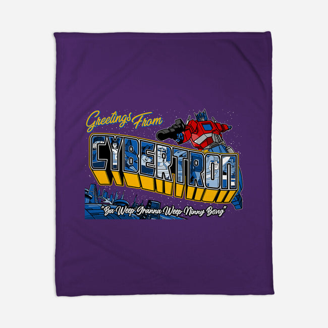 Greetings From Cyberplanet-none fleece blanket-goodidearyan